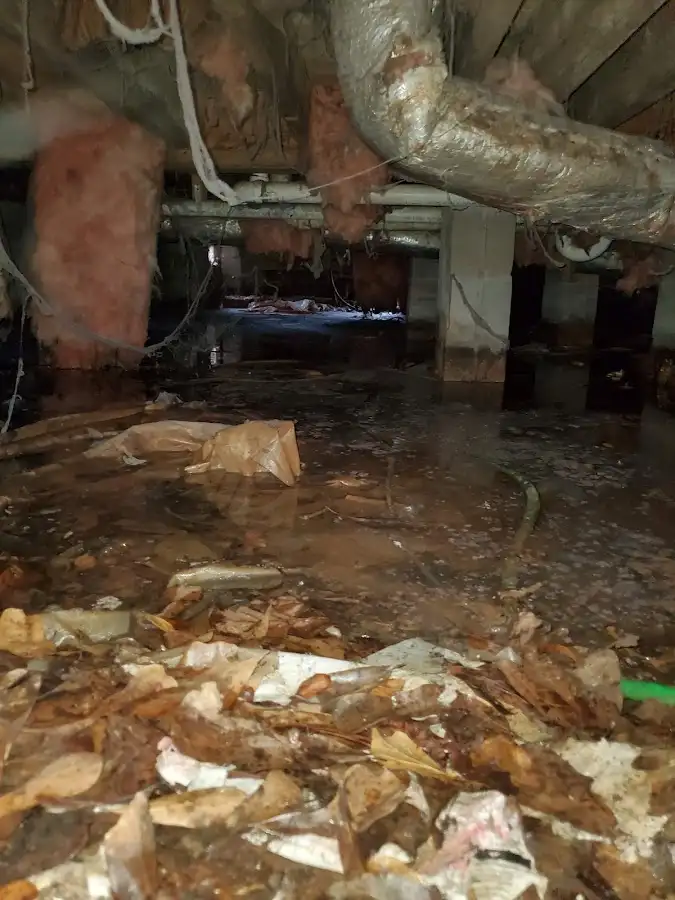 Crawl space flood assessment for Commercial Water Damage Restoration in Rockport