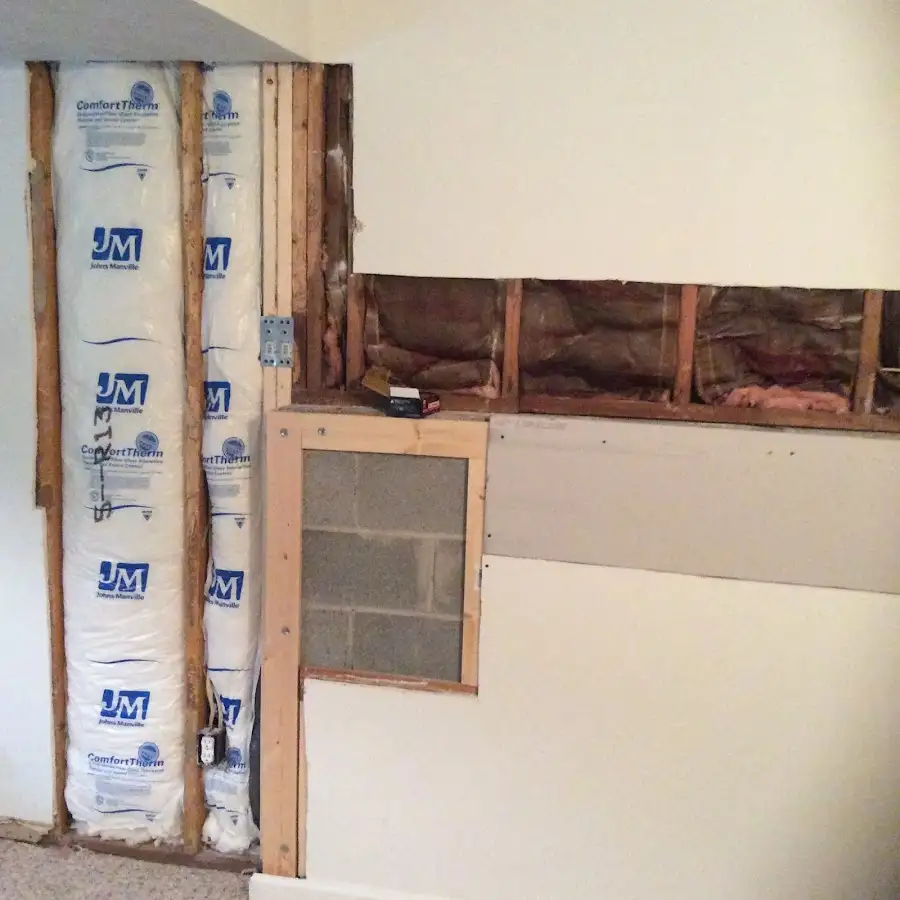 Wall insulation replacement during Structural Drying in Rockport